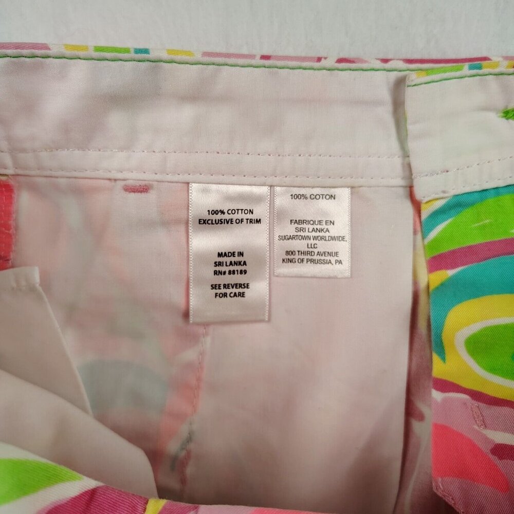 Lilly Pulitzer Buttercup Shorts Sz 00 All Nighter Flamingo Scalloped Hem - Picture 5 of 8